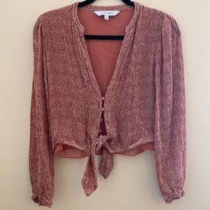 Intermix Pink Velvet Top